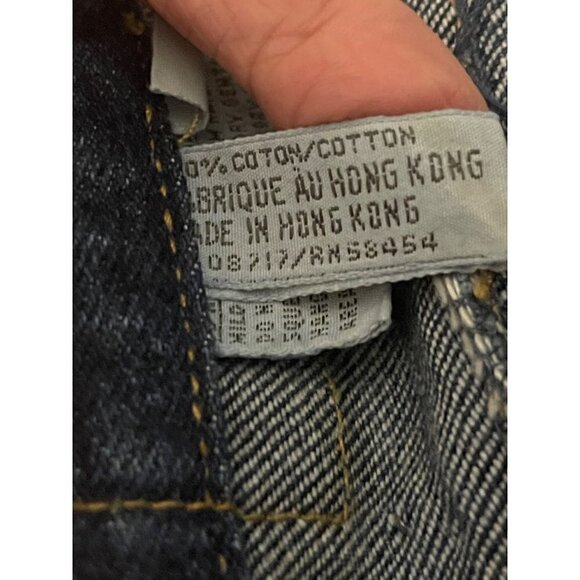 Freego vintage denim straight skirt embellished 26 waist 34 hip 22' long - Picture 3 of 7